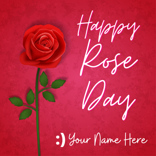 Happy Rose Day Greetings With Your Lover Name