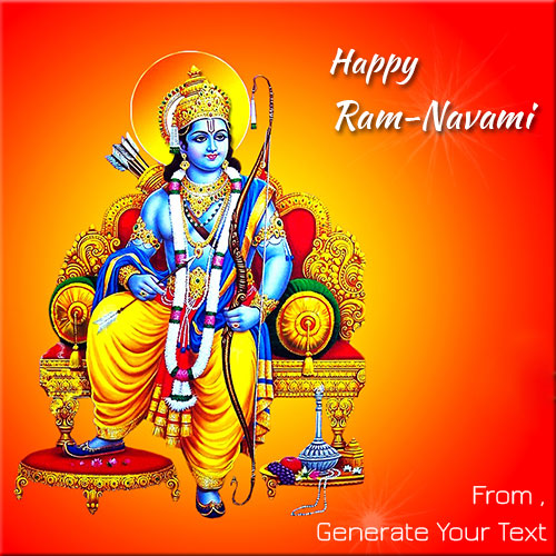 Personalize Ram Navami Festival Name Pics Online