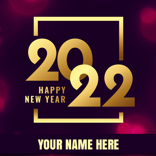 Your Name On Happy New Year 2022 Whatsapp DP