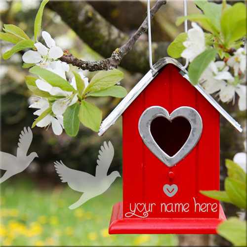 Love Birdhouse In Tree Picture With Custom Name