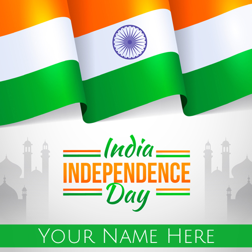 Happy Independence Day Greetings Name Pictures 