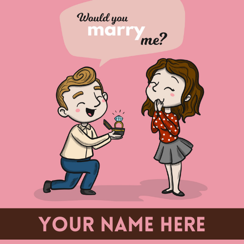 Happy Propose Day Greetings Card With Your Name
