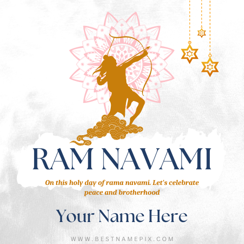 Happy Ram Navami 2023 Wish Card With Name