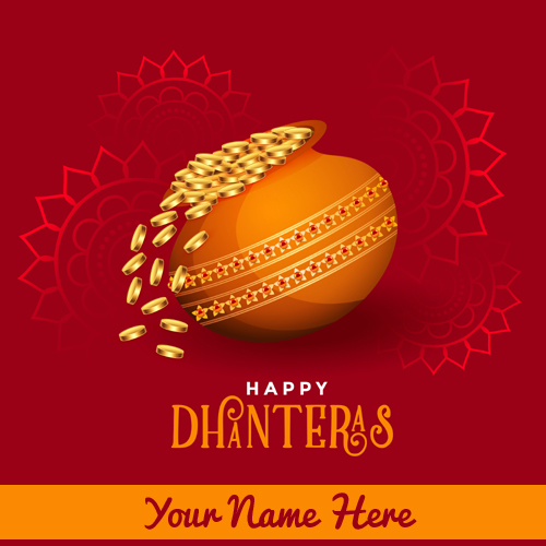Happy Dhanteras 2019 Greeting With Your Name