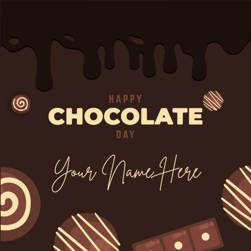 Write Name On Happy Chocolate Day Wishes Pics
