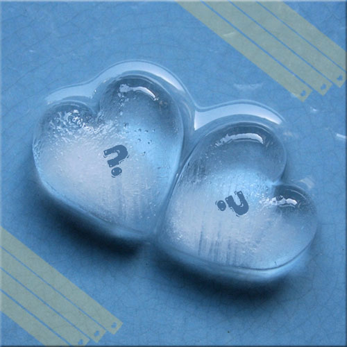 Generate Custom Alphabet On Love Ice Hearts Picture
