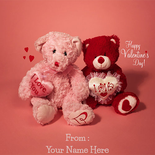 Generate Happy Valentines Day Teddy Pics With Your Name