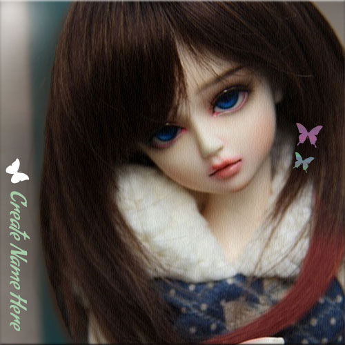 Create Name On Cute Barbie Doll With Blue Eyes Pics