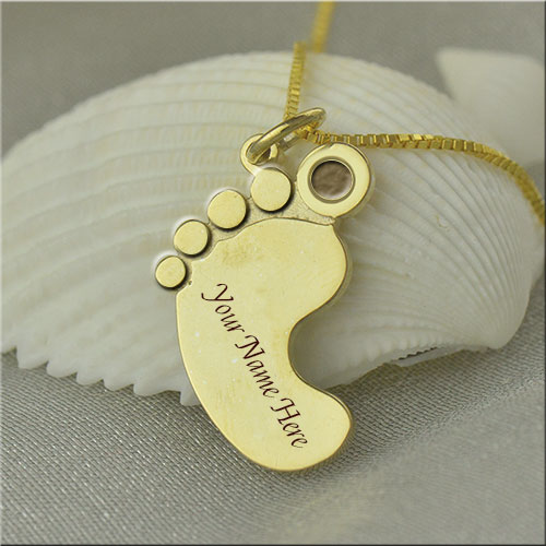 Create Good Name On Golden Foot Pendant Picture