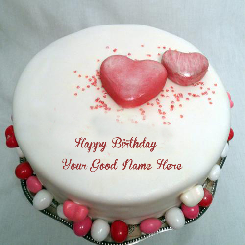 Birthday Wishes Heart Shaped Awesome Name Wish Cake Pix