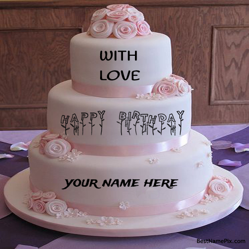 Write Your Name On Yummy Strawberry Cakes Picture