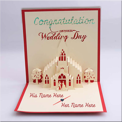 Write Couple Name On Congratulations Wedding Card Pics