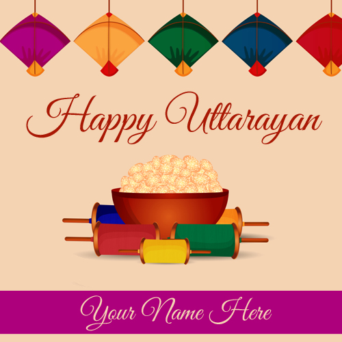 Happy Uttrayan Festival Pictures With Your Name