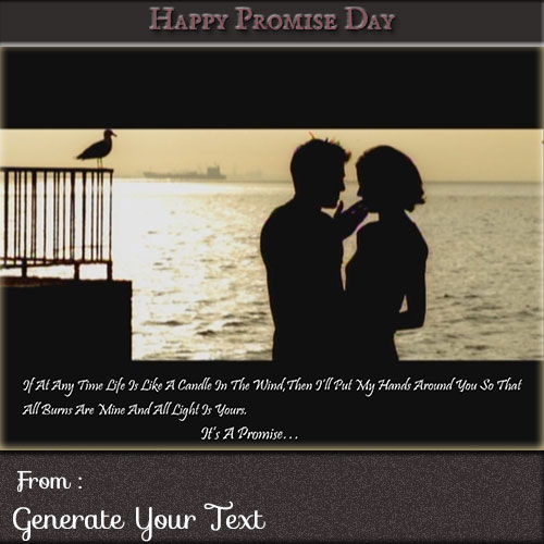 Happy Promise Day Couple Image With Custom Name