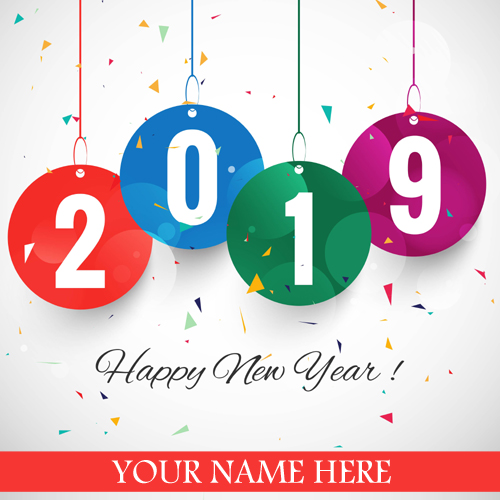 Beautiful Happy New Year 2019 Greeting With Name