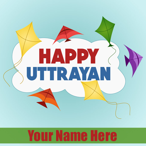 Happy Uttarayan 2018 Wishes HD Greeting With Name