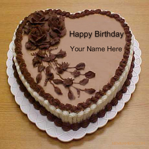 Print Your Name on Delicious Chocolate Cake Online Free