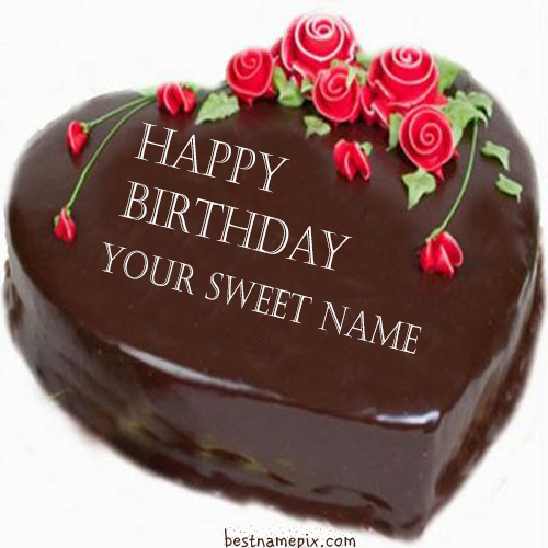 Write Your Name on Delicious Choco Cake Online Free