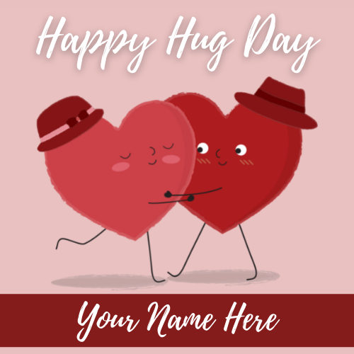 Happy Hug Day Greetings With Your Lover Name