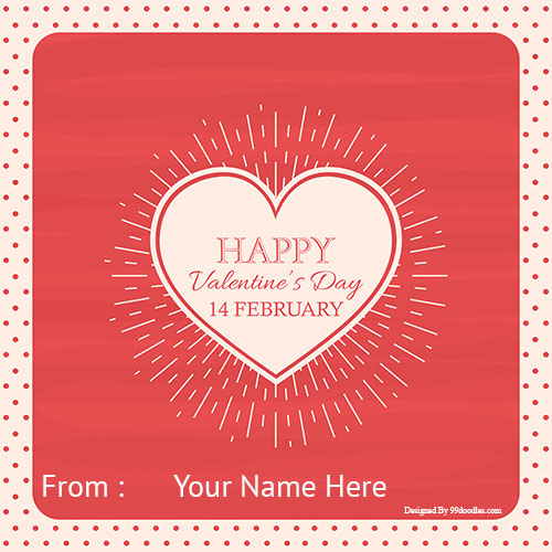 Happy Valentines Day 14th Feb Heart Pics With Your Name