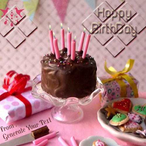 Birthday Celebration Chocolate Cake Name Pics