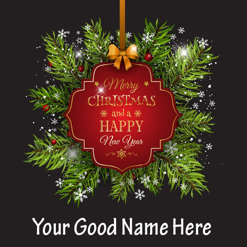Merry Christmas and Happy New Year Name Picture