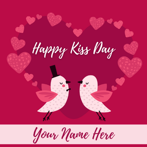 Write Name On Happy Kiss Day Romantic Pictures