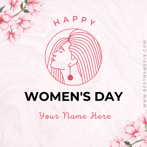 Happy Womens Day Greetings Card With Your Name