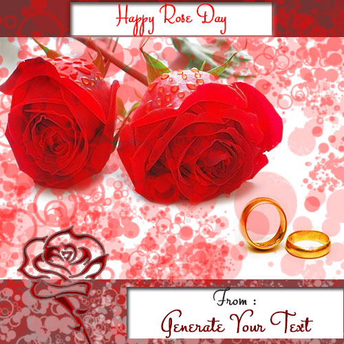 Create Your Custom Name With Happy Rose Day Card Pics