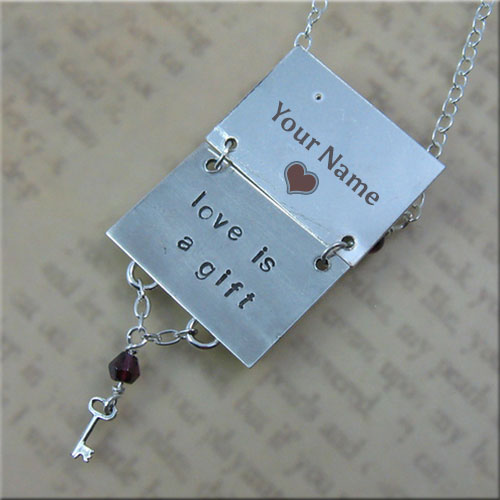 Write Name On Love Is Gift Message With Key Locket Pics