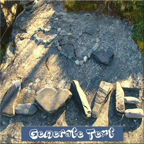 Stone Art Of Love Picture With Custom Name