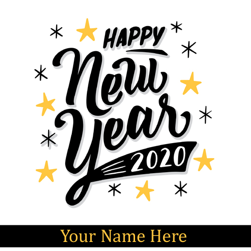Happy New Year 2020 Greetings With Your Name