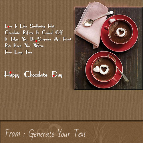 Create Name On Happy Chocolate Day Quote Greetings