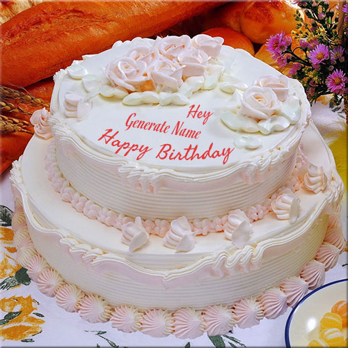 Generate Happy Birthday Cream Cake Picture With Name