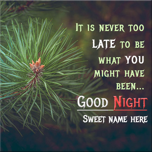 Create Good Night Wishes Picture With Your Name