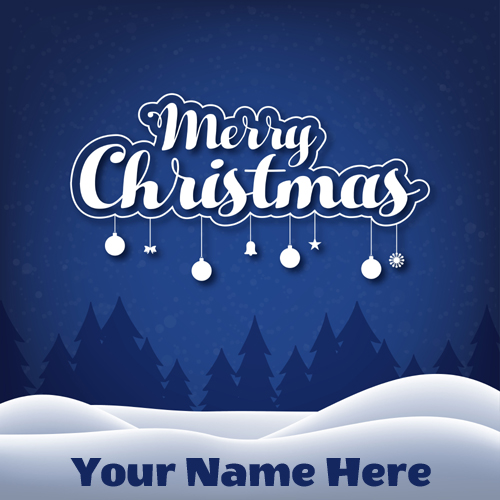 Beautiful Merry Christmas Whatsapp DP With Your Name