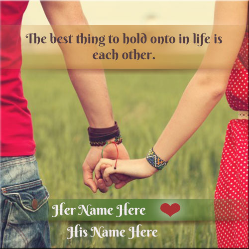 Write Name On Lovely Couple Picture Online